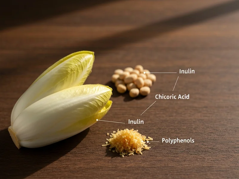 Composés actifs de la chicorée : inuline, acide chicorique, polyphénols
