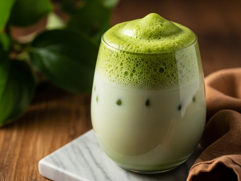 bienfaits du the vert matcha matcha latte mousseux